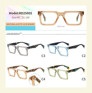 Montures de lunettes anhydrides en acétate d'éthyle coloré pour hommes - Product Image 6