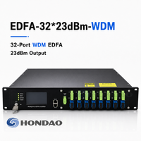 Amplificateur optique EDFA WDM 32 ports 23dBm avec connecteur SC APC pour réseau de tête de réseau GPON GEPON CATV, configuration personnalisée, fabricant