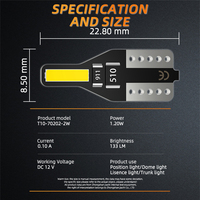 Lumière de plaque d'immatriculation LED T10 W5W Canbus sans erreur, lampe d'immatriculation 12V pour Jeep Wrangler JK Grand Cherokee Renegade