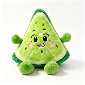 Peluche de citron vert personnalisée et adorable, peluche de fruit des agrumes, peluche en forme de tranche de citron vert, jouet en peluche en forme de tranche de citron vert, animal en peluche en forme de fruit - Product Image 5