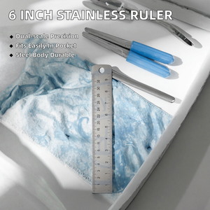 Regla de Acero Inoxidable de 6 Pulgadas (15 cm), Herramienta de Medición Manual para Arquitectos, Ingenieros, Estudiantes, Escala de Grado Médico - Product Image 2