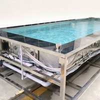 Baignoire à remous intérieure en acier inoxydable avec jets de massage, design moderne, pour salle de bain et spa