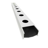 Système hydroponique en PVC, canal NFT carré pour serres agricoles multi-spans, culture de plantes