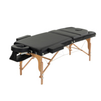 Lit de massage commercial pliable en bois à 3 sections, moderne, léger, avec éponge haute densité, idéal pour salon et salle de sport, directement de l'usine
