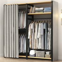Armoire de chambre moderne BALOM à prix abordable avec serrure et clé, dressing en bois pour la maison, designs en bois