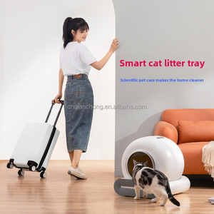 Bac à litière électrique intelligent moderne autonettoyant 100L, style Art Déco, toilette automatique fermée, design dissimulé - Product Image 6