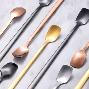 Set di cucchiai in acciaio inossidabile posate da tavola nuovo ristorante di moda - Product Image 3