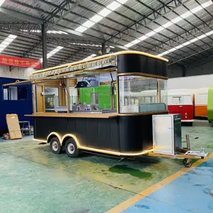 Factory outlet hot selling multipurpose mobile square style fast food snack alcohol beverage drinks ice cream tow trailer