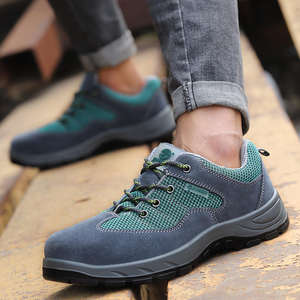 JIANKUN, venta al por mayor, zapatos de seguridad de invierno de corte bajo <span class=keywords><strong>para</strong></span> hombres, cómodas zapatillas de deporte de malla transpirable con punta de acero, antigolpes/pinchazos - Product Image 4