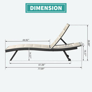 Ensemble <span class=keywords><strong>de</strong></span> 2 chaises longues <span class=keywords><strong>de</strong></span> patio, chaises longues d'extérieur, chaise longue <span class=keywords><strong>de</strong></span> piscine en aluminium avec roulettes pour la piscine, la plage et le <span class=keywords><strong>bain</strong></span> <span class=keywords><strong>de</strong></span> <span class=keywords><strong>soleil</strong></span> - Product Image 2