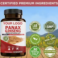 Meilleur prix pour les capsules de ginseng Panax, étiquette privée OEM/ODM, compléments alimentaires pour adultes, non destiné aux femmes enceintes