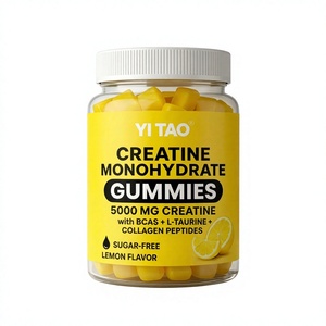 Private Label OEM/ODM <b>Creatine</b> <b>Monohydrate</b> Gummies 5000 Mg Sugar Free Lemon Flavor Adult Muscle Growth Supplement - Product Image 1
