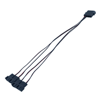 Hub de ventilateurs alimenté par Molex à 4 ports, ports quadruples 3 broches/4 broches pour ventilateurs de refroidissement du processeur