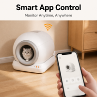 Lettiera Intelligente per Gatti con Pulizia Automatica, Controllabile tramite APP, Toilette Semi-Chiusa per Gatti, Senza Odori, Accessori per Animali Domestici da Interno