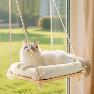 <span class=keywords><strong>Hamac</strong></span> de fenêtre pour chat, lit pour chat <span class=keywords><strong>avec</strong></span> siège en <span class=keywords><strong>bois</strong></span> massif, ventouses robustes <span class=keywords><strong>avec</strong></span> coussin, <span class=keywords><strong>hamac</strong></span> de fenêtre intérieur pour chats - Product Image 5