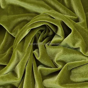 Knitting Stretch Velvet Spandex Fabric 300GSM Elastic Korean Velour Fabric For Velvet Blazer Women