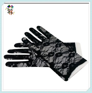 1980s Black Lace Madonna Fancy Dress Costume <strong>Fingerless</strong> <strong>Gloves</strong> HPC-1864 - Product Image 4