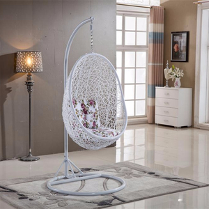Sedia a dondolo moderna a forma di uovo con supporto, amaca singola <span class=keywords><strong>in</strong></span> <span class=keywords><strong>rattan</strong></span> PE per esterni, <span class=keywords><strong>arredo</strong></span> da <span class=keywords><strong>giardino</strong></span> per soggiorno e hotel - Product Image 1