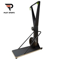 Equipo de gimnasio comercial máquina Erg de esquí Simulador de esquí de fitness máquina de entrenamiento de esquí con soporte de suelo y monitor de frecuencia cardíaca