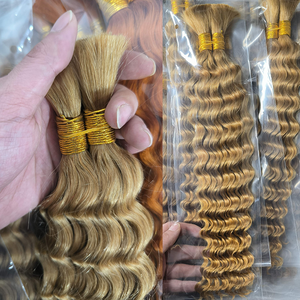 Extensión de cabello Remy humano virgen Natural 100%, trenzas bohemias sin procesar, cutícula alineada, cabello a granel, estilo de onda profunda - Product Image 5
