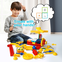 Bloques de Construcción Educativos STEM, Kit de Construcción de Ingeniería Mecánica DIY, Juego de Potencia de 6 Ejes para Niños
