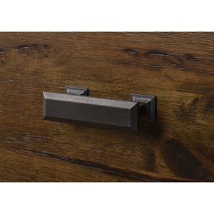 Rustic Brown Two Drawer Nightstand Solid Wood Bedroom Furniture <b>Storage</b> Drawers <b>End</b> <b>Table</b> - Product Image 3