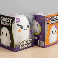 Jouet à presser en forme de fantôme Kawaii, vente en gros, décoration d'Halloween, jouet anti-stress, cadeau de fête pour enfants