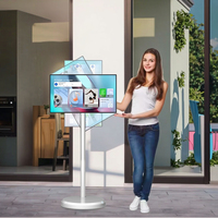 TV Pintar Portabel 21,5 Inci dengan Stand, Televisi Pintar Android, TV Pintar Portabel Mobile, TV Pintar Beroda