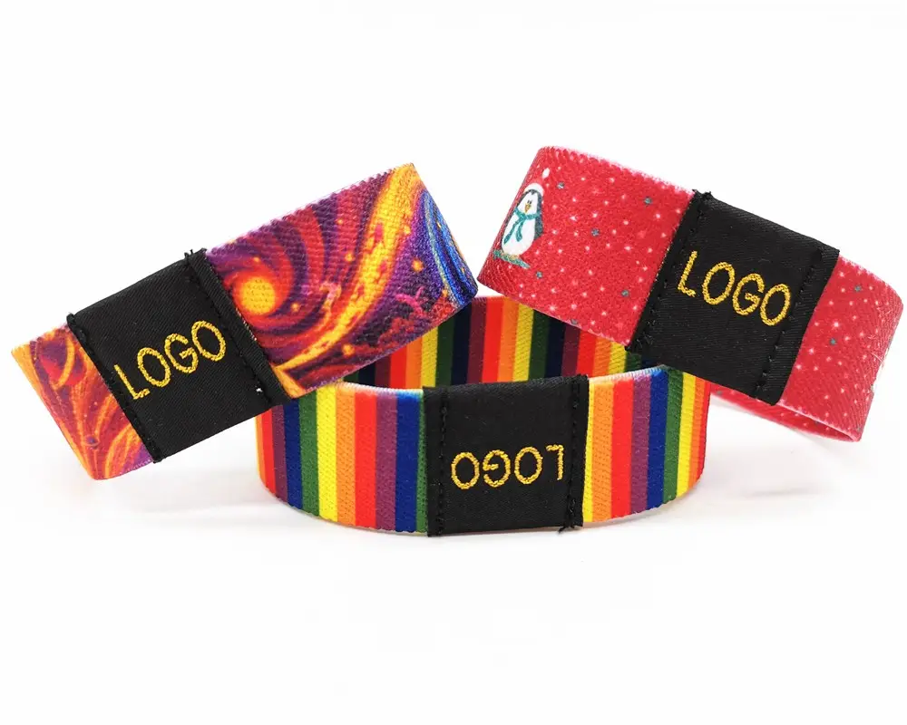 Bracelets nfc elastic Wristbands Giveaway Gift Items with customized print logo for Adults and kids