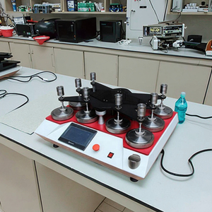 Machine d'essai d'<span class=keywords><strong>abrasion</strong></span> ASTM D 4966 ISO 12945 <span class=keywords><strong>Martindale</strong></span>/testeur de boulochage de résistance à l'usure de tissu avec 8 stations 4 stations - Product Image 5