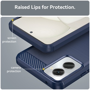 Funda de fibra de carbono para Motorola G72 G62 <span class=keywords><strong>G52</strong></span> G82 G71S G42 G32 G22 E32 G 5G 2023 Edge 30 Pro Plus E22 2022, funda de teléfono de TPU cepillada - Product Image 2