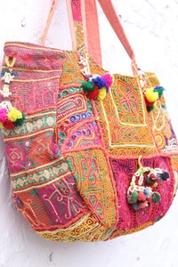 Classy Style Banjara Bag Vintage Hobo Sling Ethnic Hand Embroidered Two <b>Straps</b> Waterproof Large Capacity <b>Shoulder</b> Bag Purse - Product Image 3