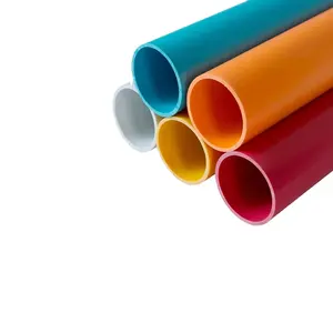 Tubo redondo de PVC feito de fábrica, tubo de aço plástico CoreRoll, tubo de plástico para embalagem, tubo de PVC 20 x 16, tipos de especificações