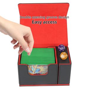 Torson 100 + Boîte de pont en cuir PU de qualité supérieure avec couvercle <span class=keywords><strong>Dragon</strong></span> Shield pour le stockage de cartes à collectionner <span class=keywords><strong>Magic</strong></span> <span class=keywords><strong>Gathering</strong></span> pour jouer aux cartes - Product Image 3