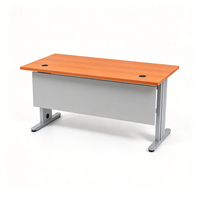 Bureau rectangulaire pour ordinateur avec gestion des câbles - Table de travail pour enseignant