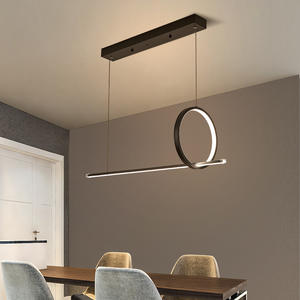 Lámpara de Araña Negra Moderna y Minimalista para Comedor, Barra o Mostrador, Líneas Únicas en Estilo Nórdico, Lámpara Colgante Moderna para Restaurantes - Product Image 6