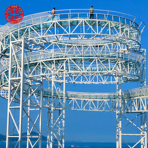 Tobogán Acuático <span class=keywords><strong>de</strong></span> Cristal para Parques <span class=keywords><strong>de</strong></span> Diversiones al Aire Libre, Cómodo, Fabricado en Metal y Cristal, para Uso Comercial en Parques Acuáticos <span class=keywords><strong>de</strong></span> Montaña, 500 kg - Product Image 4