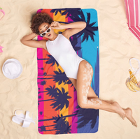 Custom Summer Microfiber Beach Towels for Adults-Quick Dry Lightweight Sand Free Super Absorbent Soft