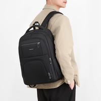 Sac à dos de voyage d'affaires pour homme avec sangle de bagage, grande capacité, pour ordinateur portable, idéal pour l'université et les trajets quotidiens