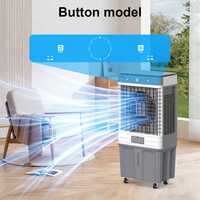 Refroidisseur d'air évaporatif industriel avec réservoir d'eau de 60L, volume d'air élevé, faible bruit, 3 vitesses réglables pour une utilisation en extérieur et à la maison