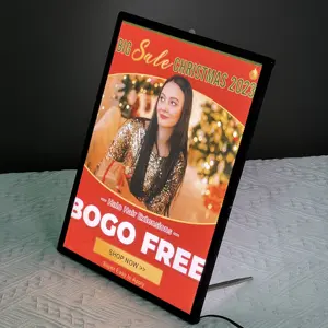 Nhà Máy Giá khung nhôm Led khung ảnh hộp Poster siêu mỏng LED hộp đèn cho quảng cáo doanh nghiệp