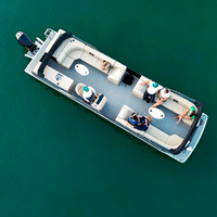 Bateau de sport en aluminium pour la voile, avec transat, barbecue, commande tactile artisanale, moteur hors-bord de 30 pieds, pour la pêche et les excursions