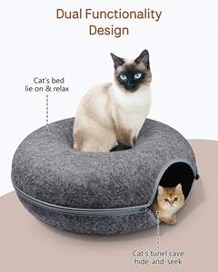 Casa para Gatos Plegable con Cama para Gatos Extraíble y Lavable, Solo Lavado a Mano, Material RPET, Relleno de Poliéster - Product Image 6