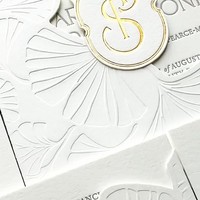 Invitation d'événement de luxe sur mesure de style français |   Invitation pour dîner d'affaires d'entreprise
