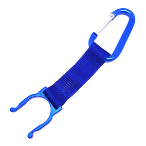 Chai Nước dây buộc tùy chỉnh vật liệu polyester nhôm Carabiner nước Giữ chai dây buộc - Product Image 1