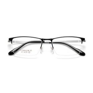 Montura de Gafas de Titanio de Media Montura para Hombre, Modelo 6078, Tamaño Mediano, Lentes Acrílicas, Origen Danyang - Product Image 1