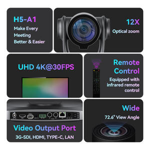 Cámara PTZ con Zoom 4K 20X 12X 30X, Salida USB/HDMI/IP, Sensor Sony de 8MP, Seguimiento Automático para Videoconferencias y Transmisión en Vivo - Product Image 3