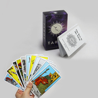 Cartes de tarot personnalisées imprimées, écologiques, gaufrées, avec guide d'utilisation pour la famille, en papier