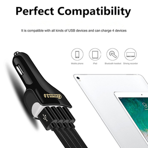 อะแดปเตอร์ชาร์จเร็วในรถยนต์แบบ USB <span class=keywords><strong>4</strong></span>พอร์ตสำหรับ iPhone 13 12 11 Pro Xiaomi Huawei ที่ชาร์จในรถยนต์และโทรศัพท์มือถือ - Product Image 4