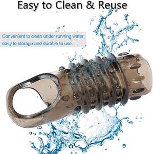 Herbruikbare Penis Vergroten Mouwen Vertraging Ejaculatie Haan Ringen Voor Mannen - Product Image 4